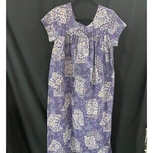 Ui Maikai Hawaiian Dress MuuMuu Purple Floral No Size Tag